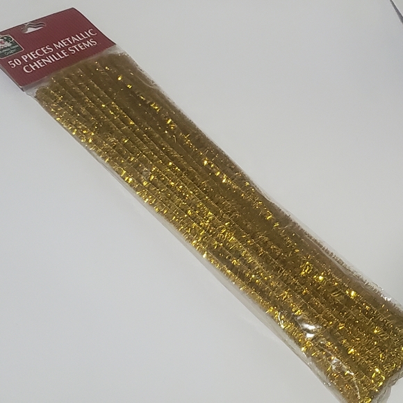 5/$15 50 Metallic Chenille Stems Gold - Picture 2 of 4